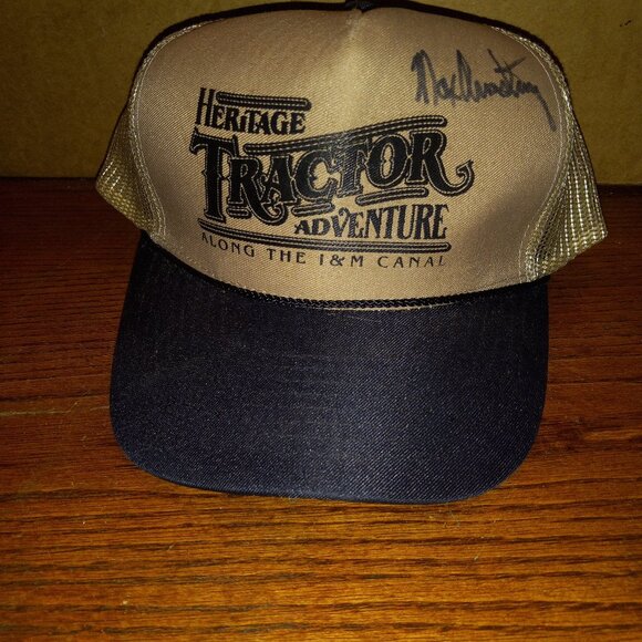 Heritage Tractor Adventure I&M Canal Cap Hat Trucker Tan Black Mesh Adjustable - Picture 1 of 7
